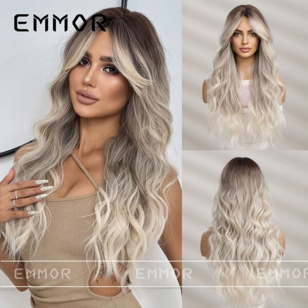 Full head Curly - balayage ombre light gray - Image 3