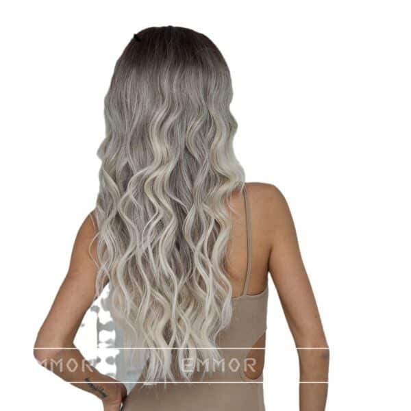 Full head Curly - balayage ombre light gray - Image 2