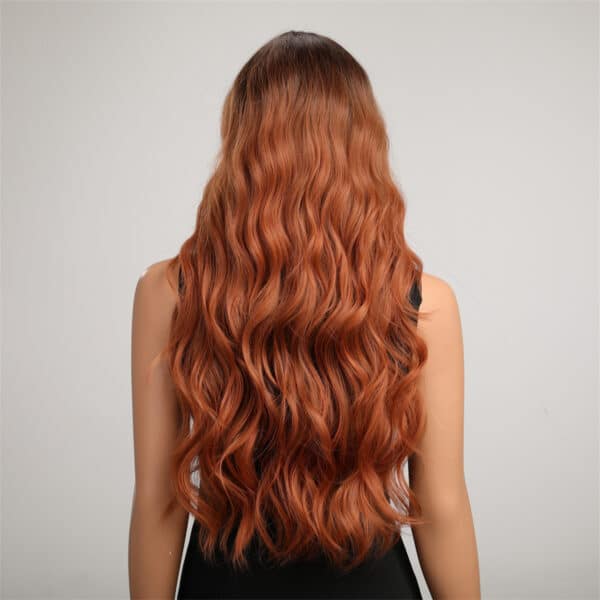 Full head Curly - Water Wave - Auburn - Image 3