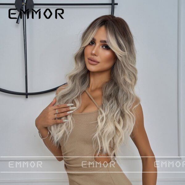 Full head Curly - balayage ombre light gray - Image 4