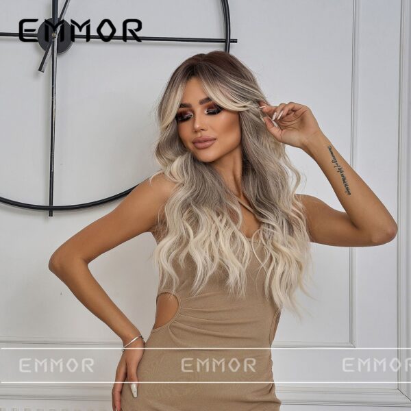 Full head Curly - balayage ombre light gray - Image 5