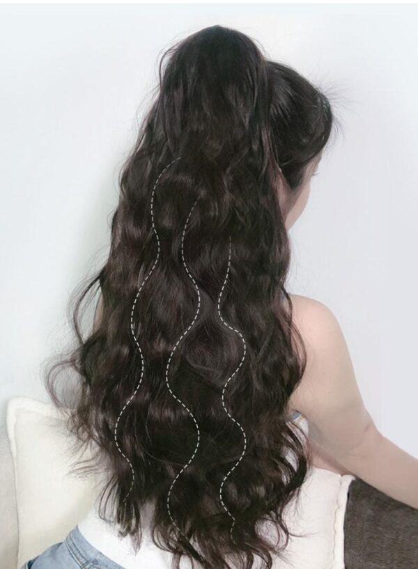 Ponytail Extension Curly -Crimped Hair