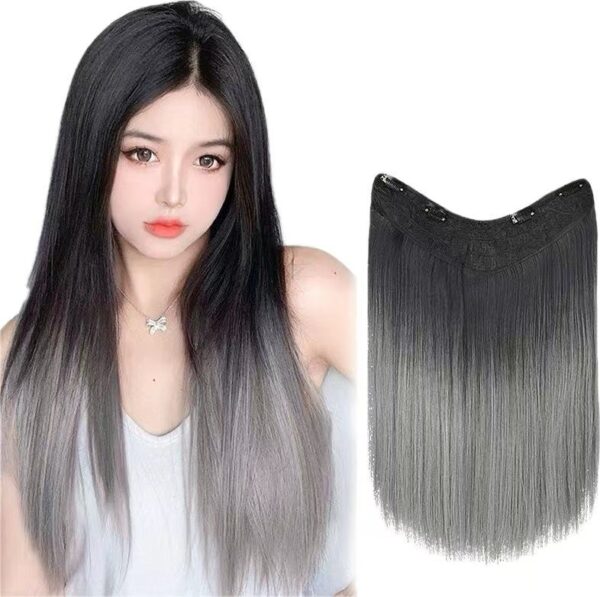 Hair Extension Straight -Balayage Ombre Gray